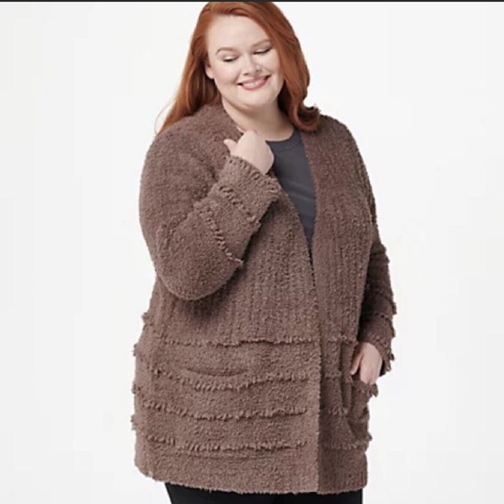 Barefoot Dreams Boardwalk Cardigan In Brown